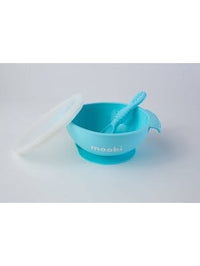 Moobi Silicone Suction Bowl - Blue (Spoon and Bowl Cover not included)