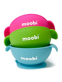 Moobi Silicone Suction Bowl - Blue (Spoon and Bowl Cover not included)